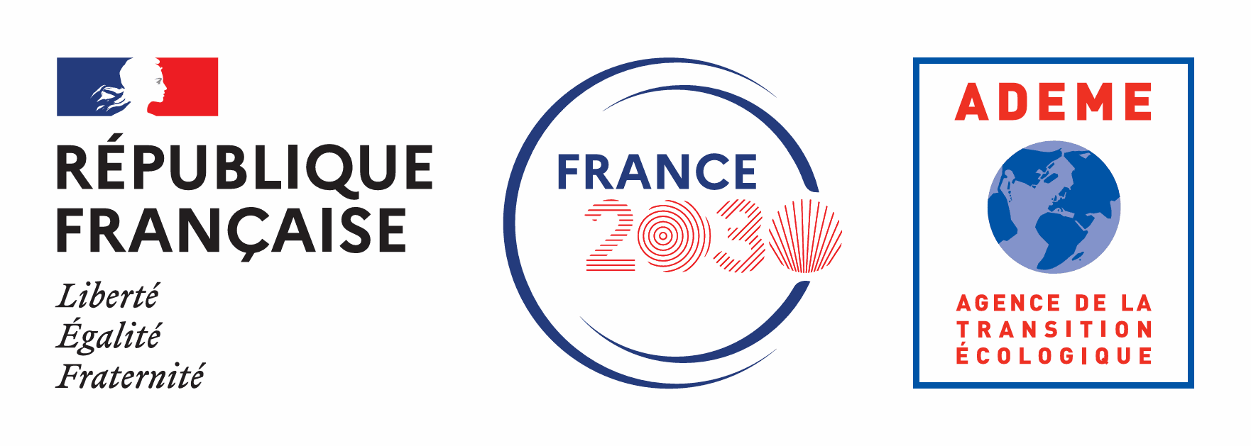 Logos financement France 2030 opéré par l'ADEME